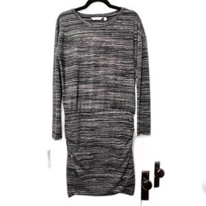 ATHLETA • Charcoal Grey Space Dye Long Sleeve Dress • Size XS (fits up to M)